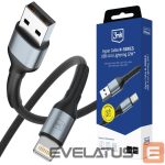 Citas preces 3MK  3mk Hyper Cable 3mk Hyper Cable N-SERIES USB-A / Lightning 1m 5V/2.4A 12W / black 