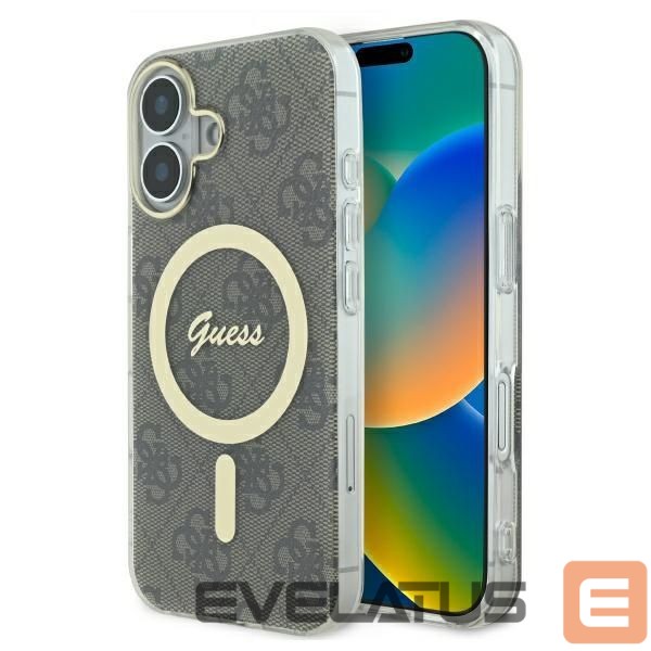 Citas preces Guess IML 4G MagSafe Case for iPhone 16 - Brown