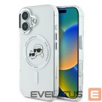 Citas preces Karl Lagerfeld  Karl Lagerfeld IML Metal Karl&Choupette Head MagSafe Case for iPhone 16 Plus - White 