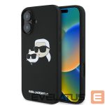 Citas preces Karl Lagerfeld  Karl Lagerfeld Silicone Nauble Heads Print MagSafe Case for iPhone 16 - Black 