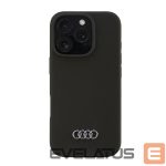 Citas preces Audi  Audi Silicone Case iPhone 16 Pro 6.3" black/black hardcase AU-LSRIP16P-Q3/D1-BK 
