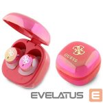 Citas preces Guess  Guess Bluetooth headphones GUTWSJ144ESF TWS + docking station fuchsia/fuschia Iridescent 4G Printed Logo 