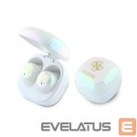 Citas preces Guess  Guess Bluetooth headphones GUTWSJ144ESH TWS + docking station white/white Iridescent 4G Printed Logo 