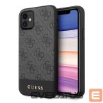 Citas preces Guess  Guess 4G Stripe Collection case for iPhone 11 6.1" / Xr - gray 
