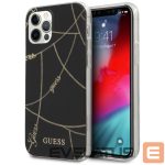 Citas preces Guess  Guess Gold Chain Collection iPhone 12 Pro Max 6.7" Case - Black 