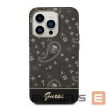 Citas preces Guess  Guess Bandana Paisley Case for iPhone 14 Pro Max 6.7" - Black 