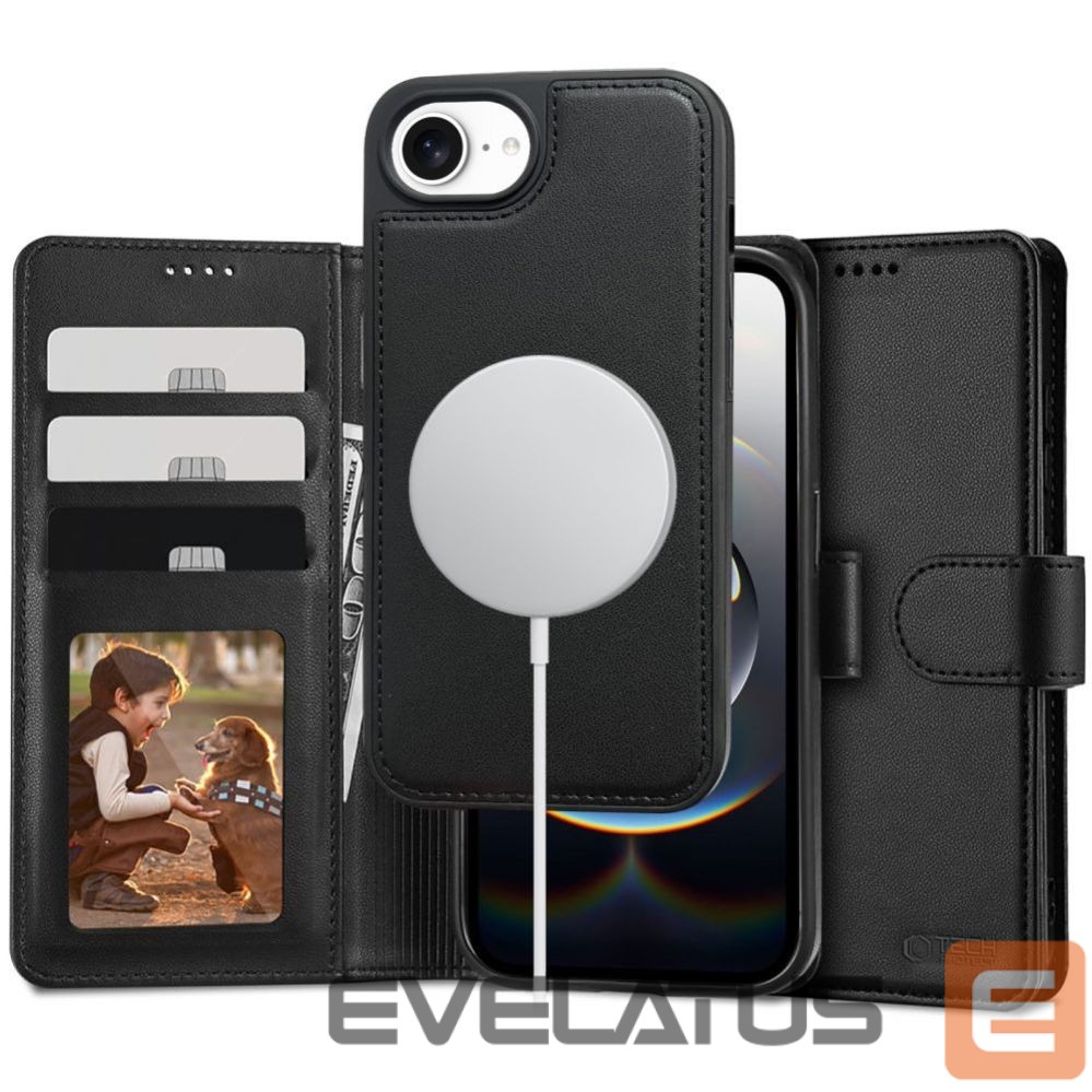 Citas preces Tech-Protect Tech-Protect Wallet MagSafe Case for iPhone 16e / 17e - Matte Black