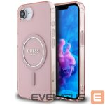 Citas preces Guess  Guess IML Glitter Circle MagSafe case for iPhone 16e - pink 