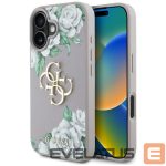 Citas preces Guess  Guess Grained Roses Big 4G Logo iPhone 16 Case - Purple 
