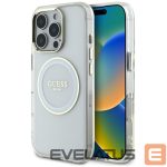 Citas preces Guess  Guess IML Metal Colored Circle Classic Logo MagSafe case for iPhone 16 Pro - white 