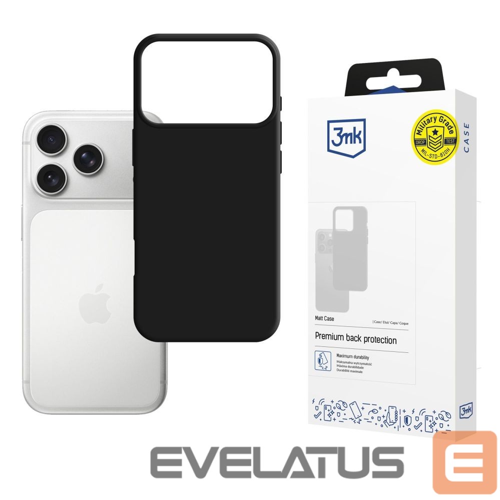 Citas preces 3MK 3mk Matt Case for Apple iPhone 17 Pro Max - Matte Black