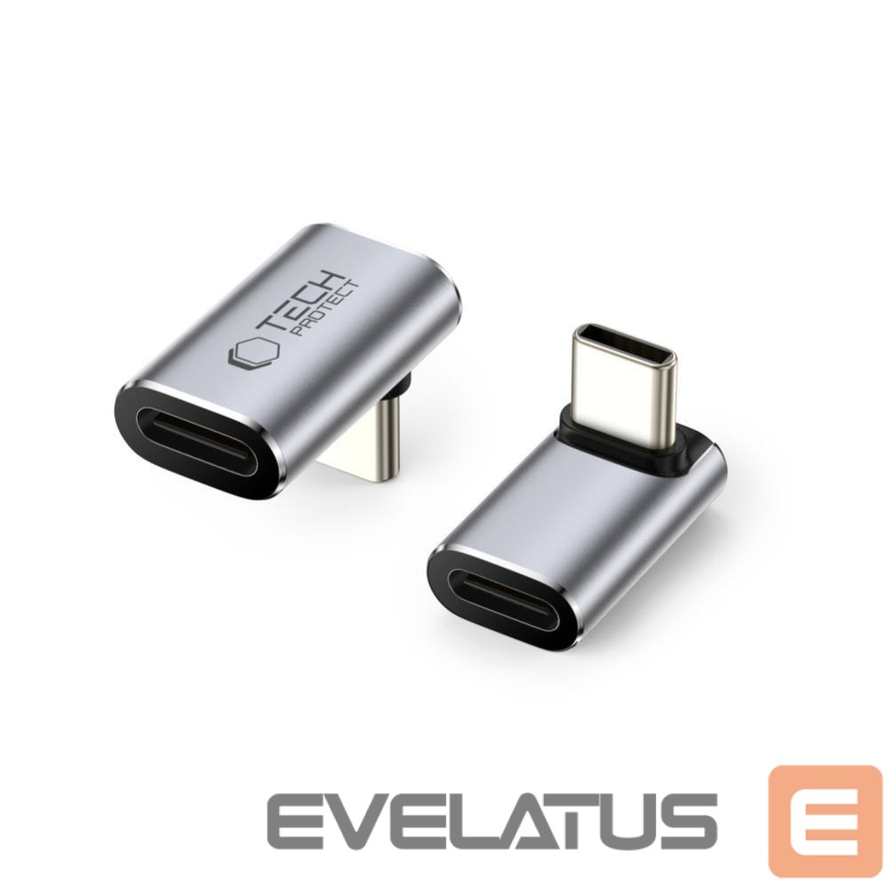 Citas preces Tech-Protect Tech-Protect Ultraboost AA02 USB-C Angled Adapter - Gray