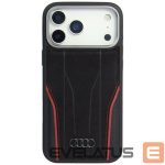 Aizmugurējais vāciņš Audi  Audi R8 Genuine Leather MagSafe Case for iPhone 17 Pro - Black and Red 