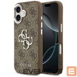 Citas preces Guess  Guess 4G Big 4G Classic Logo case for iPhone 17 - brown and silver 