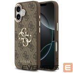 Citas preces Guess  Guess 4G Big 4G Classic Logo Case for iPhone 17 - Brown and Gold 