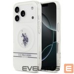 Citas preces U.S. Polo PU  US Polo DH and Bottom Stripe Logo MagSafe Case for iPhone 17 Pro - White 