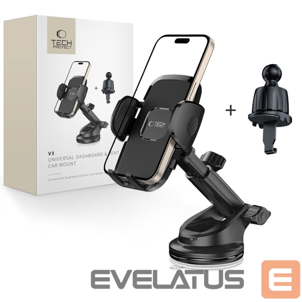 Citas preces Tech-Protect Tech-Protect V3 Car Holder for Dashboard, Windshield or Air Vent Mount - Black