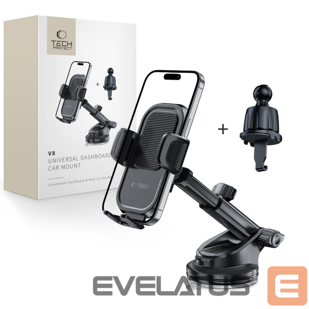 Citas preces Tech-Protect Tech-Protect V8 Car Holder for Dashboard, Windshield or Air Vent Mount - Black
