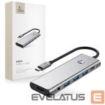 Citas preces Tech-Protect  Tech-Protect HB04 HUB Adapter 9in1 USB-C + USB2.0 + USB3.0 + HDMI 4K 60Hz + SD / TF + PD100W + AV3.5 - gray 
