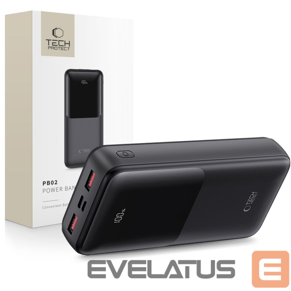 Citas preces Tech-Protect Powerbank Tech-Protect PB02 20000mAh 22.5W - black