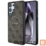 Citas preces Guess  Guess Leather 4G Colored Ring Classic Logo MagSafe Case Samsung Galaxy S25 Ultra brown 