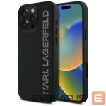Citas preces Karl Lagerfeld  Karl Lagerfeld HC 3D Rubber Elongated Glitter iPhone 16 Pro Case - Black 