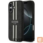 Citas preces Guess  Guess 4G Printed Stripes MagSafe case for iPhone 17 - black 