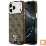 Citas preces Guess  Guess 4G Triangle Logo MagSafe case for iPhone 17 Pro Max - brown 