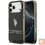 Citas preces U.S. Polo PU  US Polo DH and Bottom Stripe Logo MagSafe Case for iPhone 17 Pro Max - Black 