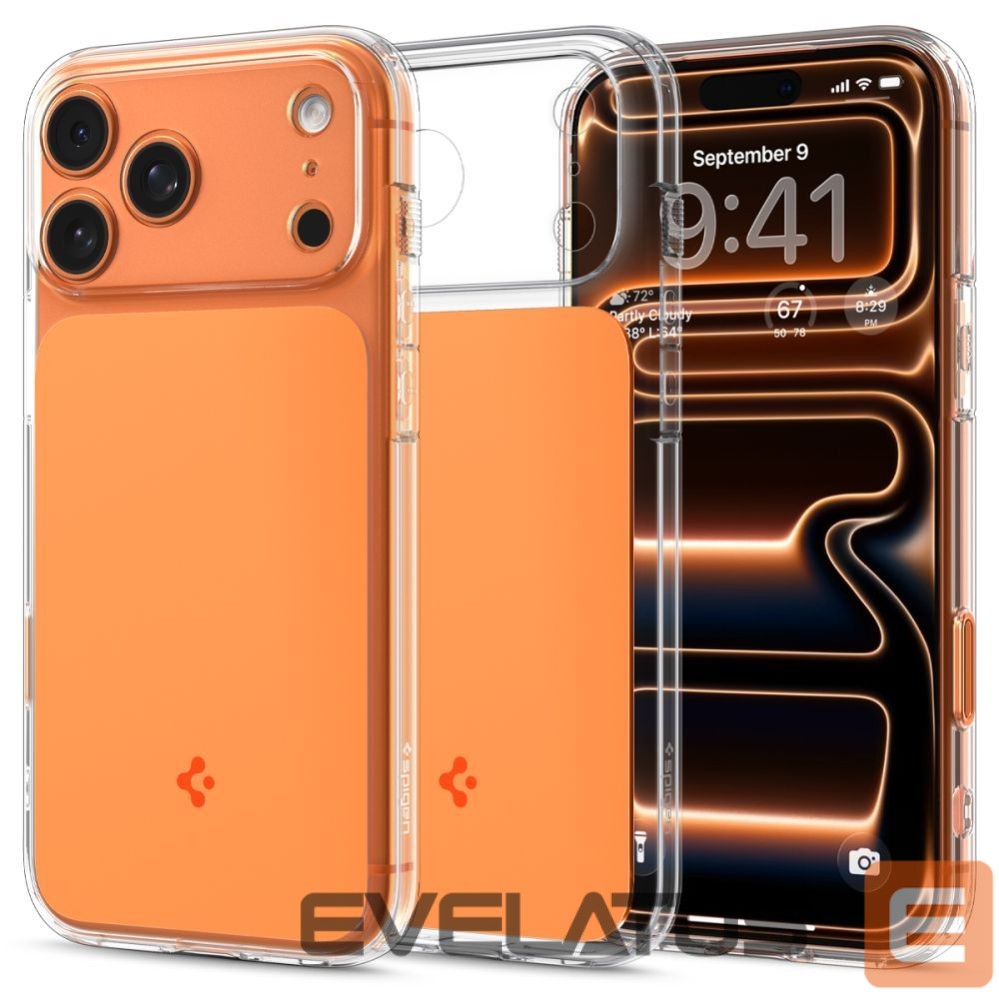 Citas preces Spigen Spigen Thin Fit MagSafe Case for iPhone 17 Pro Max - Clear Orange