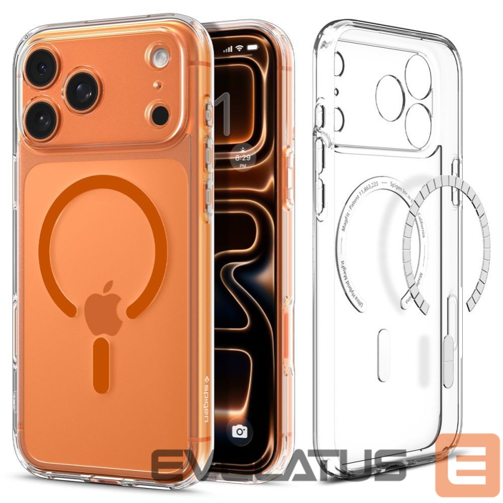 Citas preces Spigen Spigen Ultra Hybrid MagSafe Case for iPhone 17 Pro Max - Clear Orange