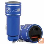 Citas preces BMW  BMW M Edition PD-QC 3.0 20W Car Charger - Blue/Black 