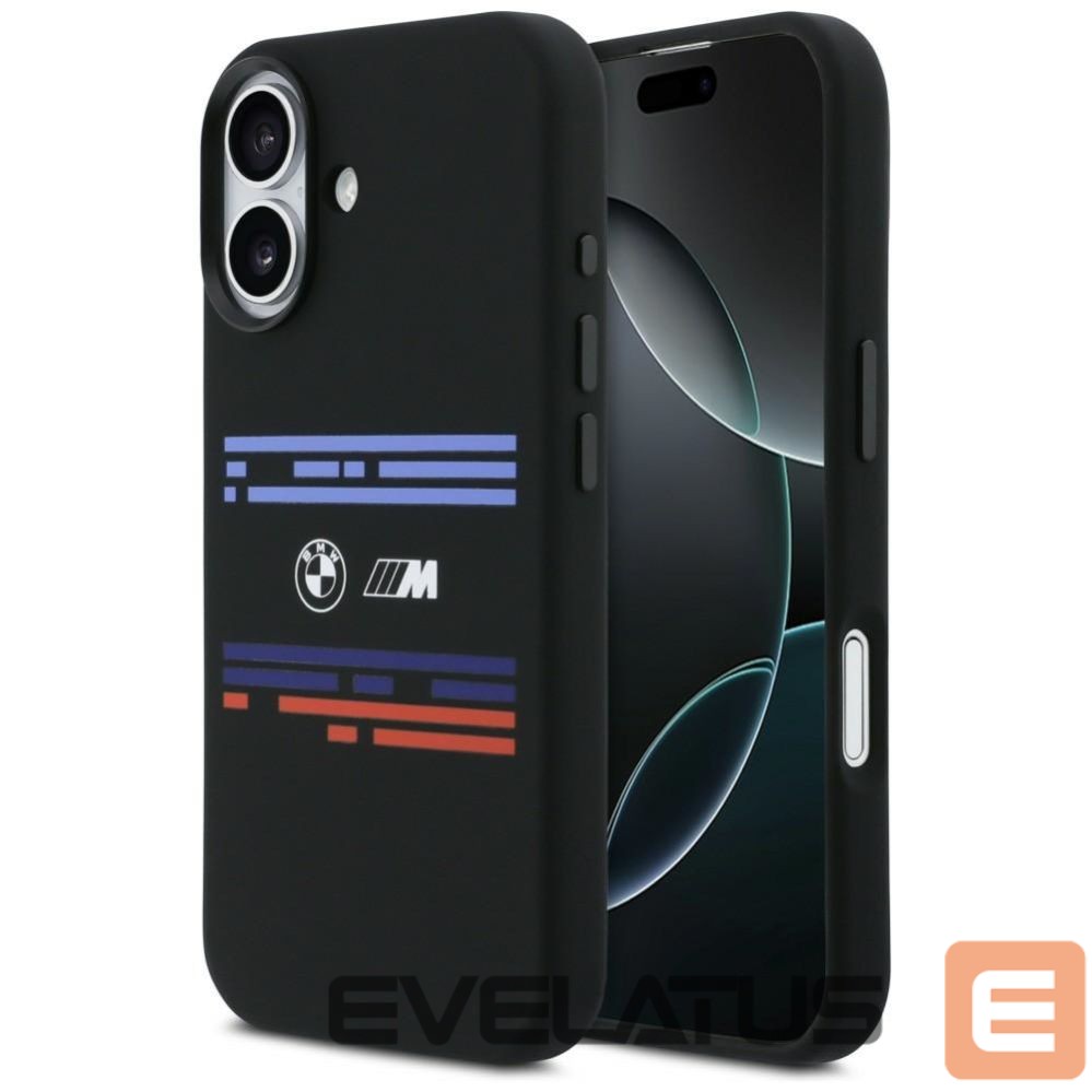 Citas preces BMW BMW M Silicon Horizontal Line MagSafe Case for iPhone 17 - Black