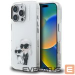 Citas preces Karl Lagerfeld  Karl Lagerfeld IML Aquarelle Karl & Choupette & Logo Case for iPhone 16 Pro Max - White 