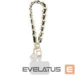 Aizmugurējais vāciņš Guess  Guess GUOUCHSAMC4K Universal Hand Strap Case - Black Saffiano Chain 4G Charm 