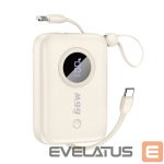 Ārējais akumulators Dudao  Dudao K14 10000mAh power bank with USB-C / Lightning cables - beige 