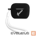 Aizmugurējais vāciņš Guess  Guess GUACAPLSVSBW AirPods Pro cover black/white Silicone Vintage 
