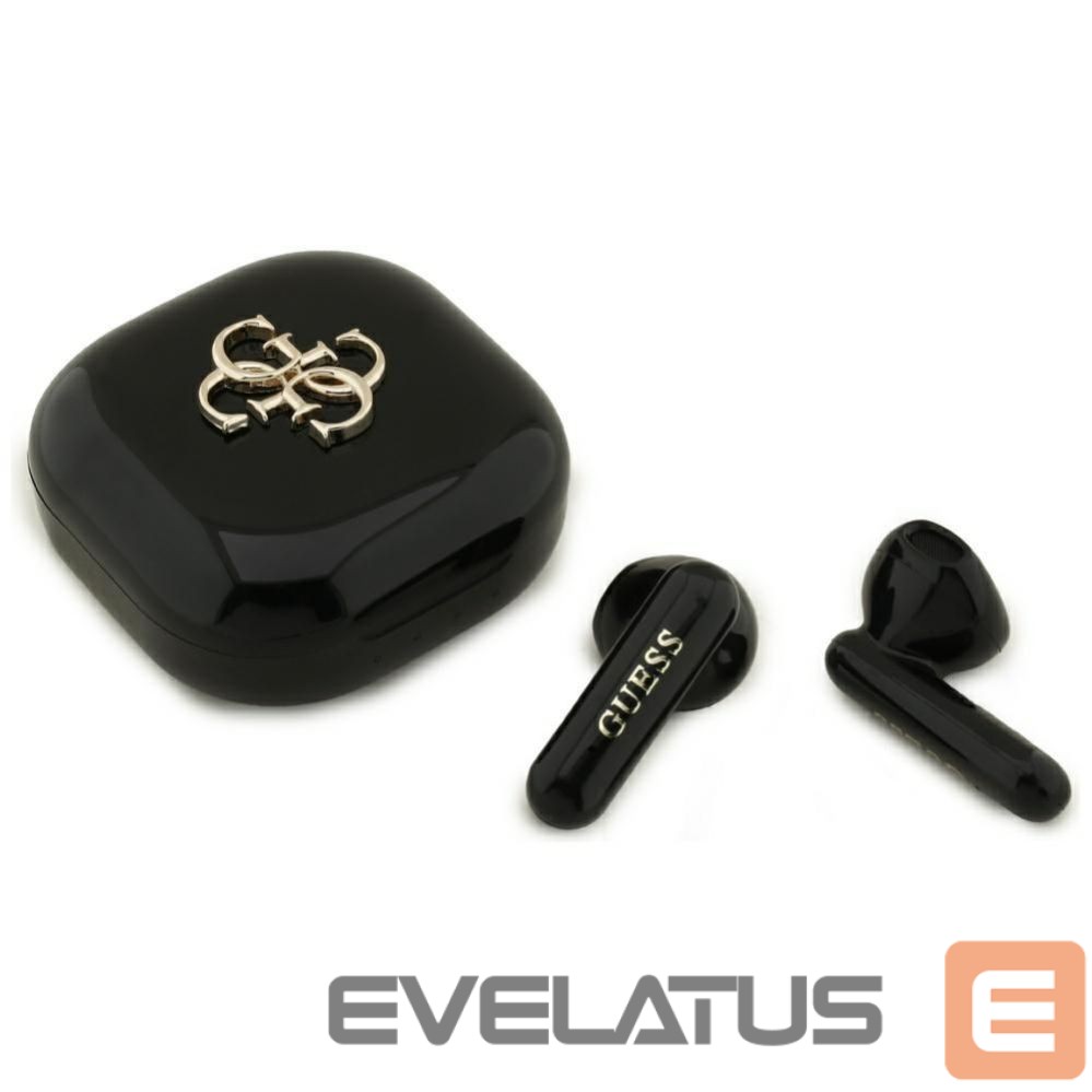 Bezvadu austiņas Guess Wireless earphones TWS Guess 4G Metal Logo black
