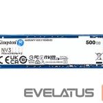 Cietais disks SSD Kingston  SSD | NV3 | 500 GB | SSD form factor M.2 2280 | Solid-state drive interface PCIe NVMe Gen 4.0 (x4) | Read speed 5000 MB/s | Write speed 3000 MB/s 