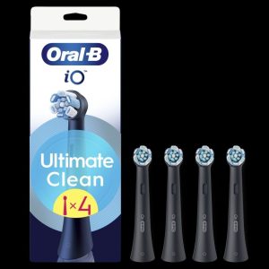 Zobu birste Oral-B  Replaceable toothbrush heads | iO UltimateClean | Heads | For adults | Number of brush heads included 4 | Black 