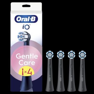 Zobu birste Oral-B  Replaceable toothbrush heads | iO GentleCare | Heads | For adults | Number of brush heads included 4 | Black 