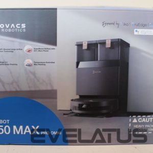 Putekļusūcējs Ecovacs  SALE OUT.  DEEBOT T50 MAX PRO OMNI Vacuum cleaner, Robot, Wet&Dry, 18500Pa, TruEdge 2.0, ZeroTangle 2.0, YIKO GPT, Black + Auto-empty |  Robotic Vacuum Cleaner | DEEBOT T50 MAX PRO OMNI | Wet&Dry | Dust capacity 0.35 L | 18500 Pa | Black | DEMO 