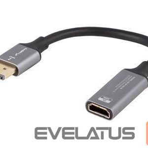 Monitoru piederums Lanberg  Displayport (M)->HDMI(F) Adapter 8K on cable 20cm, Silver 
