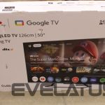 Televizors Sharp  SALE OUT.  50HR7265E 50" (126cm) QLED 144Hz 4K Ultra HD Google TV, Dolby Vision, Dolby Atmos, Central Stand |  50HR7265E | 50 | Smart TV | Google TV | Black | DAMAGED PACKAGING 
