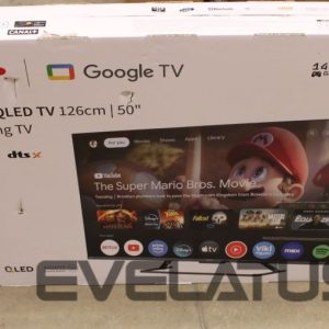 Televizors Sharp  SALE OUT.  50HR7265E 50" (126cm) QLED 144Hz 4K Ultra HD Google TV, Dolby Vision, Dolby Atmos, Central Stand |  50HR7265E | 50 | Smart TV | Google TV | Black | DAMAGED PACKAGING 