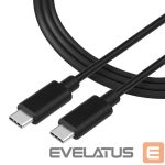 Kabelis Tactical - Tactical Smooth Thread Cable USB-C/USB-C 1m Black 