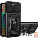 Aizmugurējais vāciņš iLike Apple iPhone 14 Pro Max Armor Camshield case Black