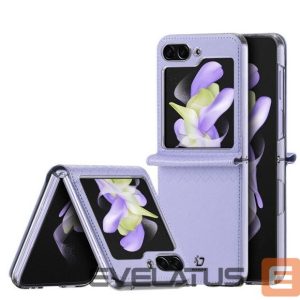 Aizmugurējais vāciņš Dux Ducis Samsung Galaxy Z Flip5 5G Flip Leather Case Wallet Purple