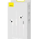 Vadu austiņas Baseus  Encok H17 3.5mm minijack wired headphones White