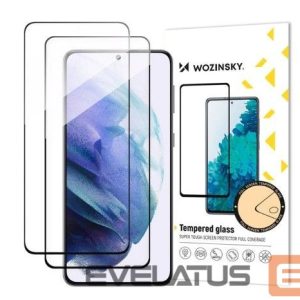 Aizsargstikls Wozinsky Samsung 2x Full Glue Tempered Glass Samsung Galaxy S23 9H Full Screen Tempered Glass with Black Frame Black